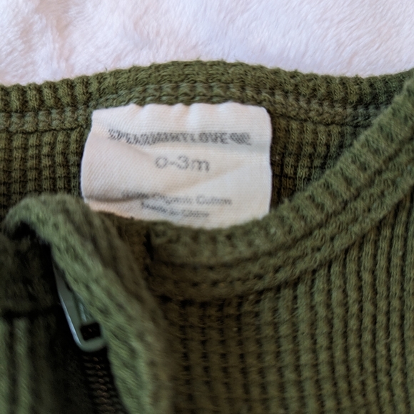 Spearmint love organic waffle sleeper 0-3 mo - Picture 2 of 2